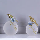 GobekUsa Golden Bird Brass Sculpture Modern Home Decor Artwork Statue