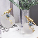 GobekUsa Golden Bird Brass Sculpture Modern Home Decor Artwork Statue