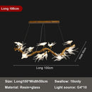 GobekUsa Bird Crystal Glass Branch Chandelier for Living Room, Bedroom, Hotel