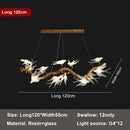 GobekUsa Bird Crystal Glass Branch Chandelier for Living Room, Bedroom, Hotel