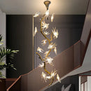 GobekUsa Bird Crystal Glass Branch Chandelier for Living Room, Bedroom, Hotel