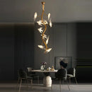 GobekUsa Bird Crystal Glass Branch Chandelier for Living Room, Bedroom, Hotel