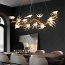 GobekUsa Bird Crystal Glass Branch Chandelier for Living Room, Bedroom, Hotel