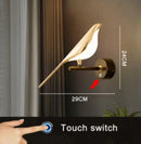 GobekUsa Golden Bird LED Wall Lamp Rotatable Wall Sconce