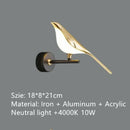 GobekUsa Golden Bird LED Wall Lamp Rotatable Wall Sconce