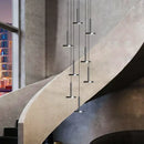 GobekUsa Golden Black LED Long Chandelier for Home, Restaurant, and Cafe