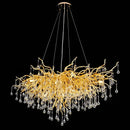 GobekUsa Golden Branch Crystal Chandelier for Modern Luxury Living Room & Hotel Lobby Decor