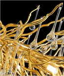 GobekUsa Golden Branch Crystal Chandelier for Modern Luxury Living Room & Hotel Lobby Decor