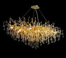 GobekUsa Golden Branch Crystal Chandelier for Modern Luxury Living Room & Hotel Lobby Decor