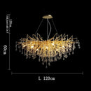 GobekUsa Golden Branch Crystal Chandelier for Modern Luxury Living Room & Hotel Lobby Decor