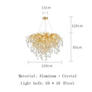 GobekUsa Crystal LED Ceiling Chandelier for Modern Luxury Decor