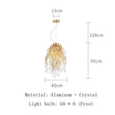 GobekUsa Crystal LED Ceiling Chandelier for Modern Luxury Decor