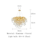 GobekUsa Crystal LED Ceiling Chandelier for Modern Luxury Decor