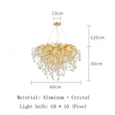 GobekUsa Crystal LED Ceiling Chandelier for Modern Luxury Decor