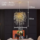 GobekUsa Crystal LED Chandelier: Elegant Modern Luxury Ceiling Lighting for Living Room Decor