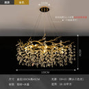 GobekUsa Golden Branch Led Ceiling Chandelier Modern Living Room Pendant Lights
