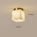 GobekUsa Golden Brass LED Marble Ball Ceiling Lamp for Restroom, Bedroom, Balcony, Aisle