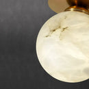 GobekUsa Golden Brass LED Marble Ball Ceiling Lamp for Restroom, Bedroom, Balcony, Aisle