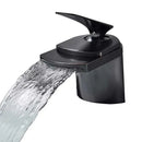 GobekUsa Golden Brass Waterfall Vessel Sink Faucet - Chrome Bathroom Vanity Tap