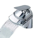 GobekUsa Golden Brass Waterfall Vessel Sink Faucet - Chrome Bathroom Vanity Tap