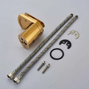 GobekUsa Golden Brass Waterfall Vessel Sink Faucet - Chrome Bathroom Vanity Tap