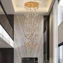 GobekUsa Crystal Staircase Chandelier | Modern Elegant Loft Villa Lighting Fixture