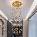 GobekUsa Crystal Staircase Chandelier | Modern Elegant Loft Villa Lighting Fixture