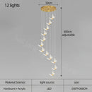 GobekUsa Golden Butterfly LED Chandelier: Modern Nordic Stylish Interior Lighting for Living Room, Bedroom & Kitchen.