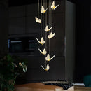 GobekUsa Golden Butterfly LED Chandelier: Modern Nordic Stylish Interior Lighting for Living Room, Bedroom & Kitchen.