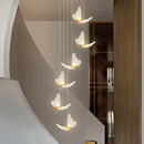 GobekUsa Golden Butterfly LED Chandelier: Modern Nordic Stylish Interior Lighting for Living Room, Bedroom & Kitchen.