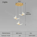GobekUsa Golden Butterfly LED Chandelier: Modern Nordic Stylish Interior Lighting for Living Room, Bedroom & Kitchen.