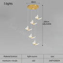 GobekUsa Golden Butterfly LED Chandelier: Modern Nordic Stylish Interior Lighting for Living Room, Bedroom & Kitchen.