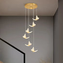 GobekUsa Golden Butterfly LED Chandelier: Modern Nordic Stylish Interior Lighting for Living Room, Bedroom & Kitchen.