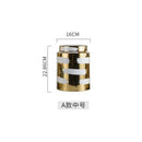 GobekUsa Golden Ceramic General's Jar for Home Decor & Storage