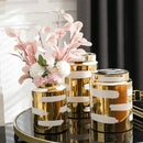 GobekUsa Golden Ceramic General's Jar for Home Decor & Storage