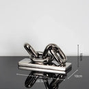 GobekUsa Golden Chain Skeleton Lock Home Decoration Figurine