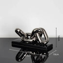 GobekUsa Golden Chain Skeleton Lock Home Decoration Figurine