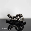 GobekUsa Golden Chain Skeleton Lock Home Decoration Figurine