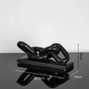 GobekUsa Golden Chain Skeleton Lock Home Decoration Figurine