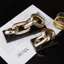 GobekUsa Golden Chain Skeleton Lock Home Decoration Figurine