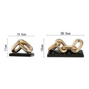 GobekUsa Golden Chain Skeleton Lock Home Decoration Figurine