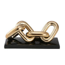 GobekUsa Golden Chain Skeleton Lock Home Decoration Figurine