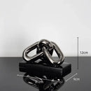 GobekUsa Golden Chain Skeleton Lock Home Decoration Figurine