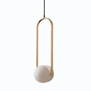 GobekUsa Golden Chandelier LED Pendant Lights Iron Glass Decorative Lighting