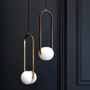 GobekUsa Golden Chandelier LED Pendant Lights Iron Glass Decorative Lighting