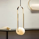 GobekUsa Golden Chandelier LED Pendant Lights Iron Glass Decorative Lighting