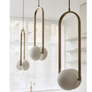 GobekUsa Golden Chandelier LED Pendant Lights Iron Glass Decorative Lighting