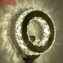 Modern golden chrome crystal led wall sconce bedroom light by Decorbites