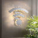 Modern golden chrome crystal led wall sconce bedroom light by Decorbites