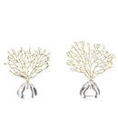 GobekUsa Crystal Metal Golden Coral Handicraft Home Decor for Modern Living Space